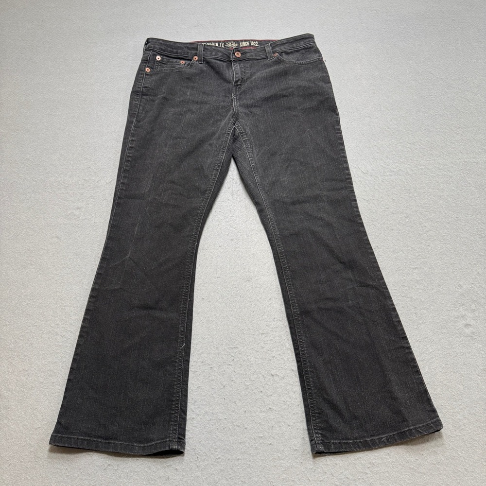 Dickies Jeans Women's 14 Faded Black Bootcut Relaxed Fit Mid Rise Y2K Style